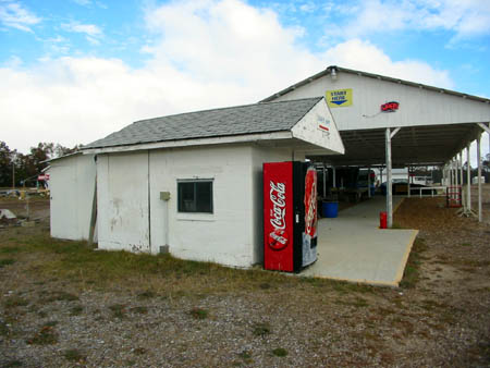 Galaxy Drive-In Theatre - TICKET BOOTH SIDE - PHOTO FROM WATER WINTER WONDERLAND